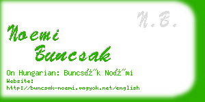 noemi buncsak business card